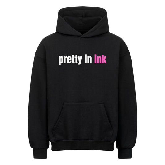 Pretty in ink - Heavy Oversized Hoodie Hoodie  XS Schwarz  Tattoo Fashion von inked-mafia.de. Dieses Teil gehört in jeden Kleiderschrank eines inked-rebels! Finde ideale Geschenke für Tätowierte, Tattoofans oder Tätowierer.