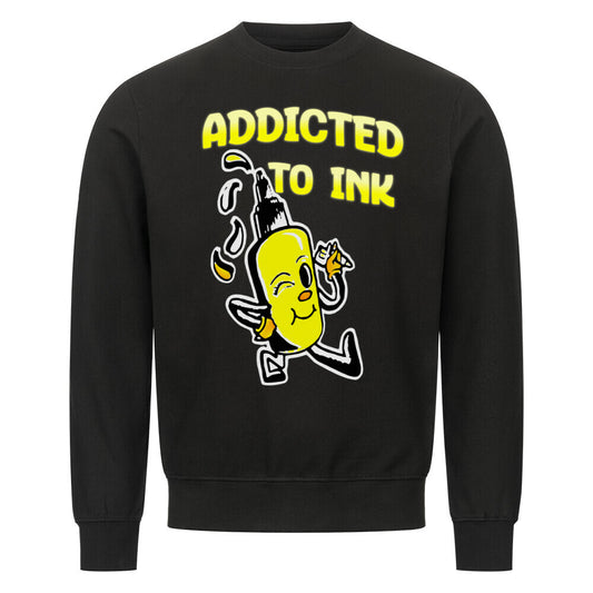 Addicted to ink - Sweatshirt Sweatshirt  S Schwarz  Tattoo Fashion von inked-mafia.de. Dieses Teil gehört in jeden Kleiderschrank eines inked-rebels! Finde ideale Geschenke für Tätowierte, Tattoofans oder Tätowierer.