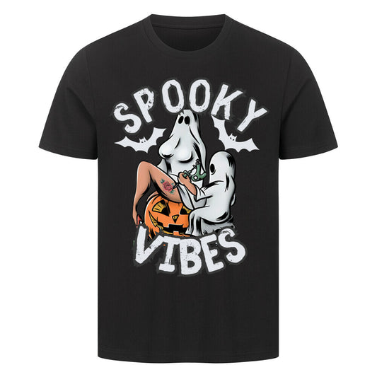 Spooky Vibes - Premium Shirt T-Shirt  S Schwarz  Tattoo Fashion von inked-mafia.de. Dieses Teil gehört in jeden Kleiderschrank eines inked-rebels! Finde ideale Geschenke für Tätowierte, Tattoofans oder Tätowierer.