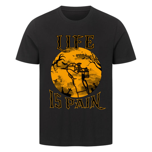 Life is pain - Premium Shirt T-Shirt  S Schwarz  Tattoo Fashion von inked-mafia.de. Dieses Teil gehört in jeden Kleiderschrank eines inked-rebels! Finde ideale Geschenke für Tätowierte, Tattoofans oder Tätowierer.