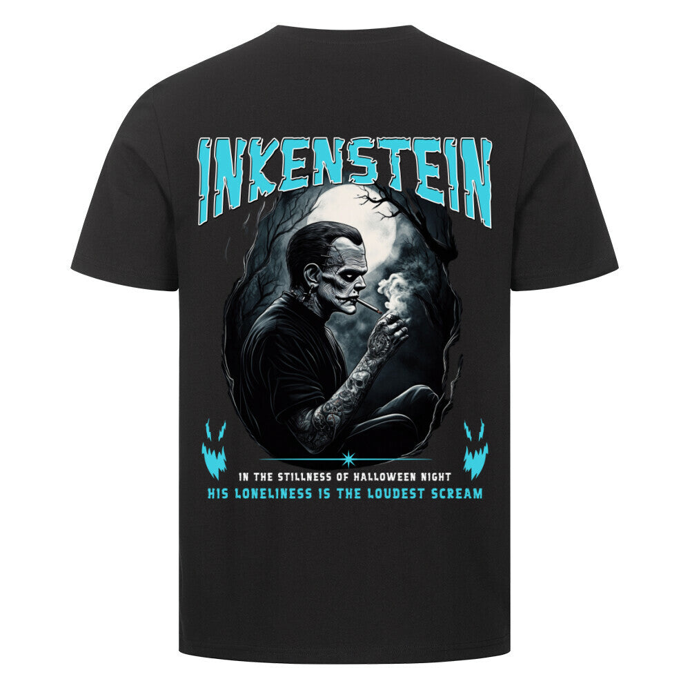 Inkenstein - Premium Backprint Shirt T-Shirt  S Schwarz  Tattoo Fashion von inked-mafia.de. Dieses Teil gehört in jeden Kleiderschrank eines inked-rebels! Finde ideale Geschenke für Tätowierte, Tattoofans oder Tätowierer.
