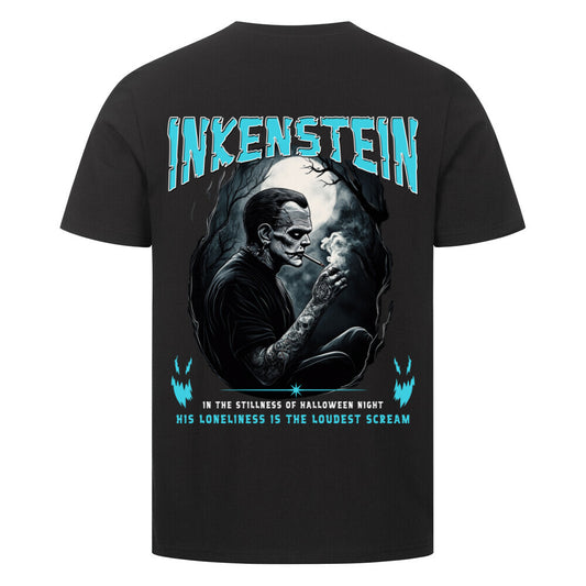 Inkenstein - Premium Backprint Shirt T-Shirt  S Schwarz  Tattoo Fashion von inked-mafia.de. Dieses Teil gehört in jeden Kleiderschrank eines inked-rebels! Finde ideale Geschenke für Tätowierte, Tattoofans oder Tätowierer.