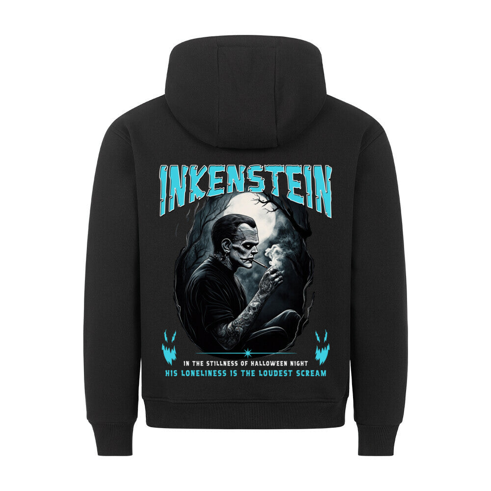 Inkenstein - Backprint Hoodie Hoodie  S Schwarz  Tattoo Fashion von inked-mafia.de. Dieses Teil gehört in jeden Kleiderschrank eines inked-rebels! Finde ideale Geschenke für Tätowierte, Tattoofans oder Tätowierer.