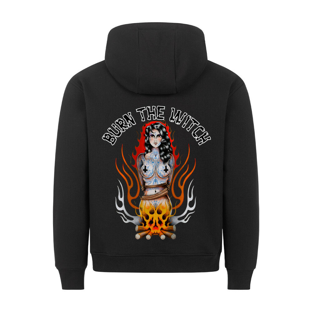 Burn the witch - Backprint Hoodie Hoodie  S Schwarz  Tattoo Fashion von inked-mafia.de. Dieses Teil gehört in jeden Kleiderschrank eines inked-rebels! Finde ideale Geschenke für Tätowierte, Tattoofans oder Tätowierer.
