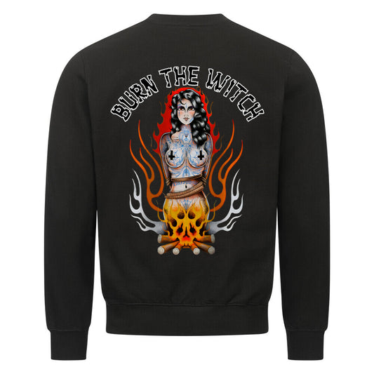 Burn the witch - Backprint Sweatshirt Sweatshirt  S Schwarz  Tattoo Fashion von inked-mafia.de. Dieses Teil gehört in jeden Kleiderschrank eines inked-rebels! Finde ideale Geschenke für Tätowierte, Tattoofans oder Tätowierer.