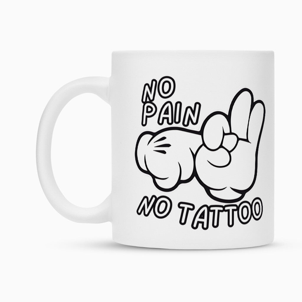 Pain - Tasse Mug  300ml Weiß  Tattoo Fashion von inked-mafia.de. Dieses Teil gehört in jeden Kleiderschrank eines inked-rebels! Finde ideale Geschenke für Tätowierte, Tattoofans oder Tätowierer.