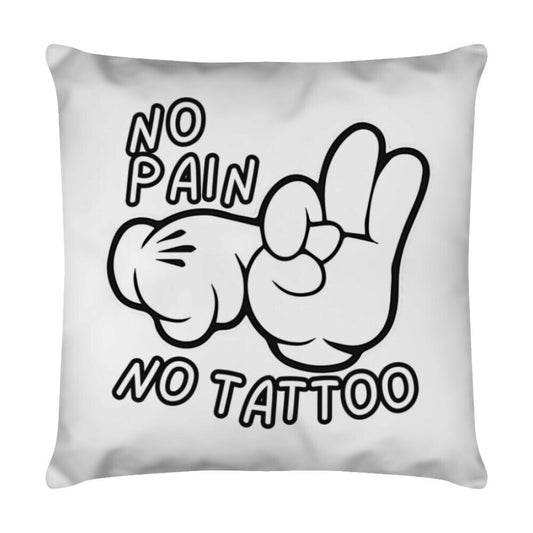 Pain - Kissen Pillow  40cm x 40cm Weiß  Tattoo Fashion von inked-mafia.de. Dieses Teil gehört in jeden Kleiderschrank eines inked-rebels! Finde ideale Geschenke für Tätowierte, Tattoofans oder Tätowierer.