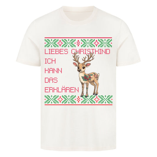 Ich kann das erklären - Unisex Weihnachtsshirt T-Shirt  S Natural Raw  Tattoo Fashion von inked-mafia.de. Dieses Teil gehört in jeden Kleiderschrank eines inked-rebels! Finde ideale Geschenke für Tätowierte, Tattoofans oder Tätowierer.