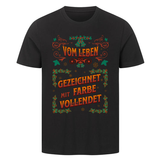 Vom Leben gezeichnet - Unisex Weihnachtsshirt T-Shirt  S Schwarz  Tattoo Fashion von inked-mafia.de. Dieses Teil gehört in jeden Kleiderschrank eines inked-rebels! Finde ideale Geschenke für Tätowierte, Tattoofans oder Tätowierer.