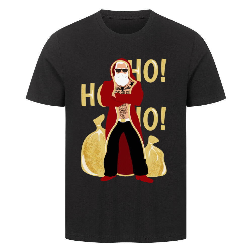 HoHoHo - Unisex Weihnachtsshirt T-Shirt  S Schwarz  Tattoo Fashion von inked-mafia.de. Dieses Teil gehört in jeden Kleiderschrank eines inked-rebels! Finde ideale Geschenke für Tätowierte, Tattoofans oder Tätowierer.