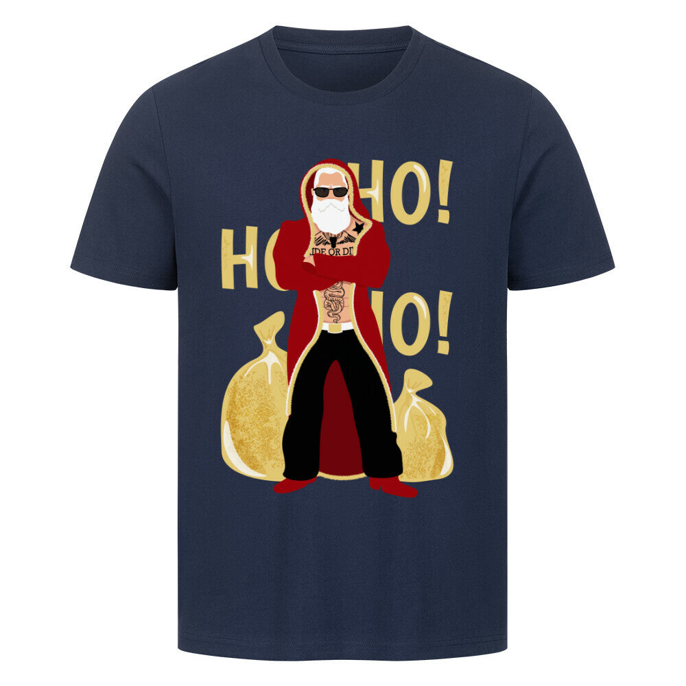 HoHoHo - Unisex Weihnachtsshirt T-Shirt  S Navy Blue  Tattoo Fashion von inked-mafia.de. Dieses Teil gehört in jeden Kleiderschrank eines inked-rebels! Finde ideale Geschenke für Tätowierte, Tattoofans oder Tätowierer.