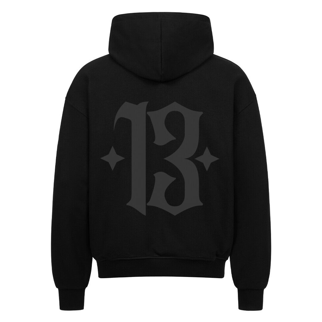 13 - Heavy Oversized Backprint Zipper Hoodie  S Schwarz  Tattoo Fashion von inked-mafia.de. Dieses Teil gehört in jeden Kleiderschrank eines inked-rebels! Finde ideale Geschenke für Tätowierte, Tattoofans oder Tätowierer.