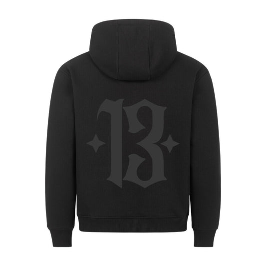 13 - Backprint Hoodie Hoodie  S Schwarz  Tattoo Fashion von inked-mafia.de. Dieses Teil gehört in jeden Kleiderschrank eines inked-rebels! Finde ideale Geschenke für Tätowierte, Tattoofans oder Tätowierer.