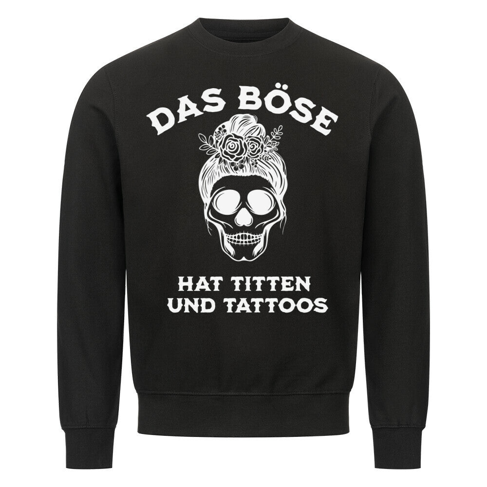 Das Böse - Sweatshirt Sweatshirt  S Schwarz  Tattoo Fashion von inked-mafia.de. Dieses Teil gehört in jeden Kleiderschrank eines inked-rebels! Finde ideale Geschenke für Tätowierte, Tattoofans oder Tätowierer.