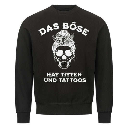 Das Böse - Sweatshirt Sweatshirt  S Schwarz  Tattoo Fashion von inked-mafia.de. Dieses Teil gehört in jeden Kleiderschrank eines inked-rebels! Finde ideale Geschenke für Tätowierte, Tattoofans oder Tätowierer.