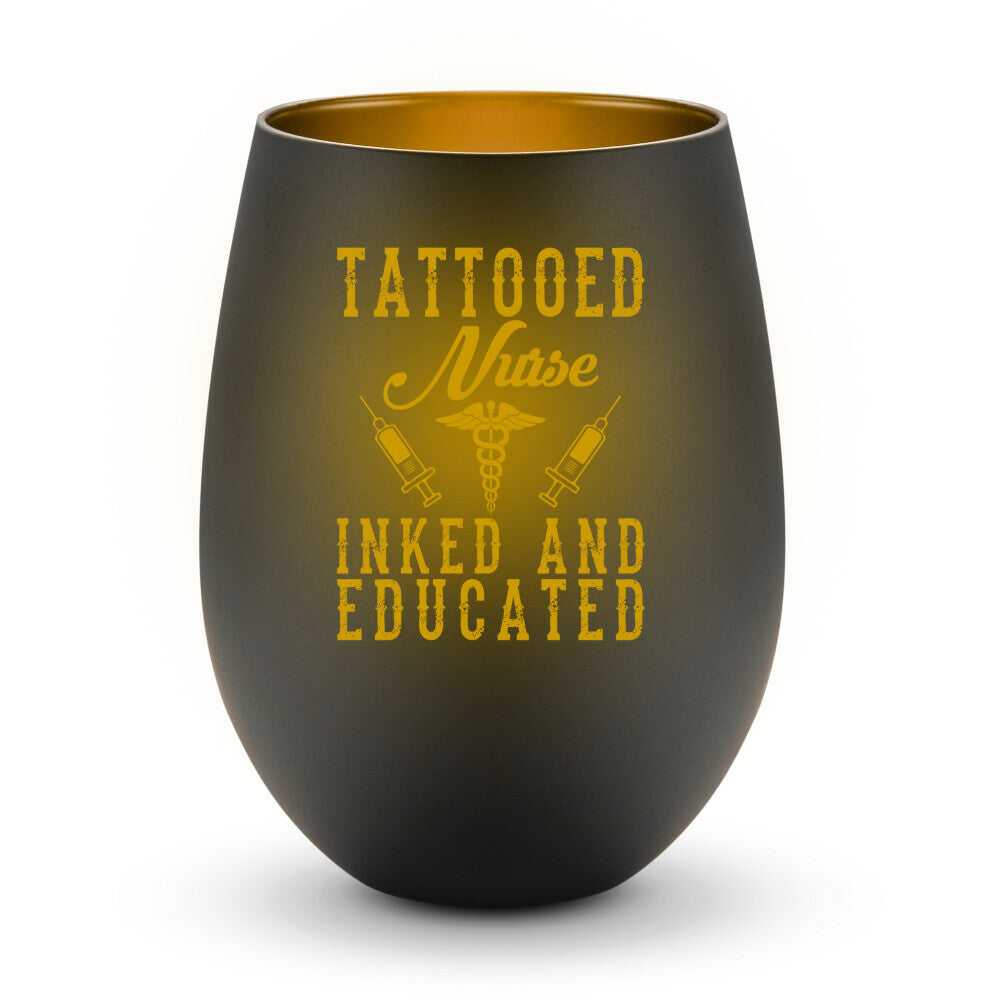 Nurse - Windlicht LaserPng  Standard Schwarz-Gold  Tattoo Fashion von inked-mafia.de. Dieses Teil gehört in jeden Kleiderschrank eines inked-rebels! Finde ideale Geschenke für Tätowierte, Tattoofans oder Tätowierer.