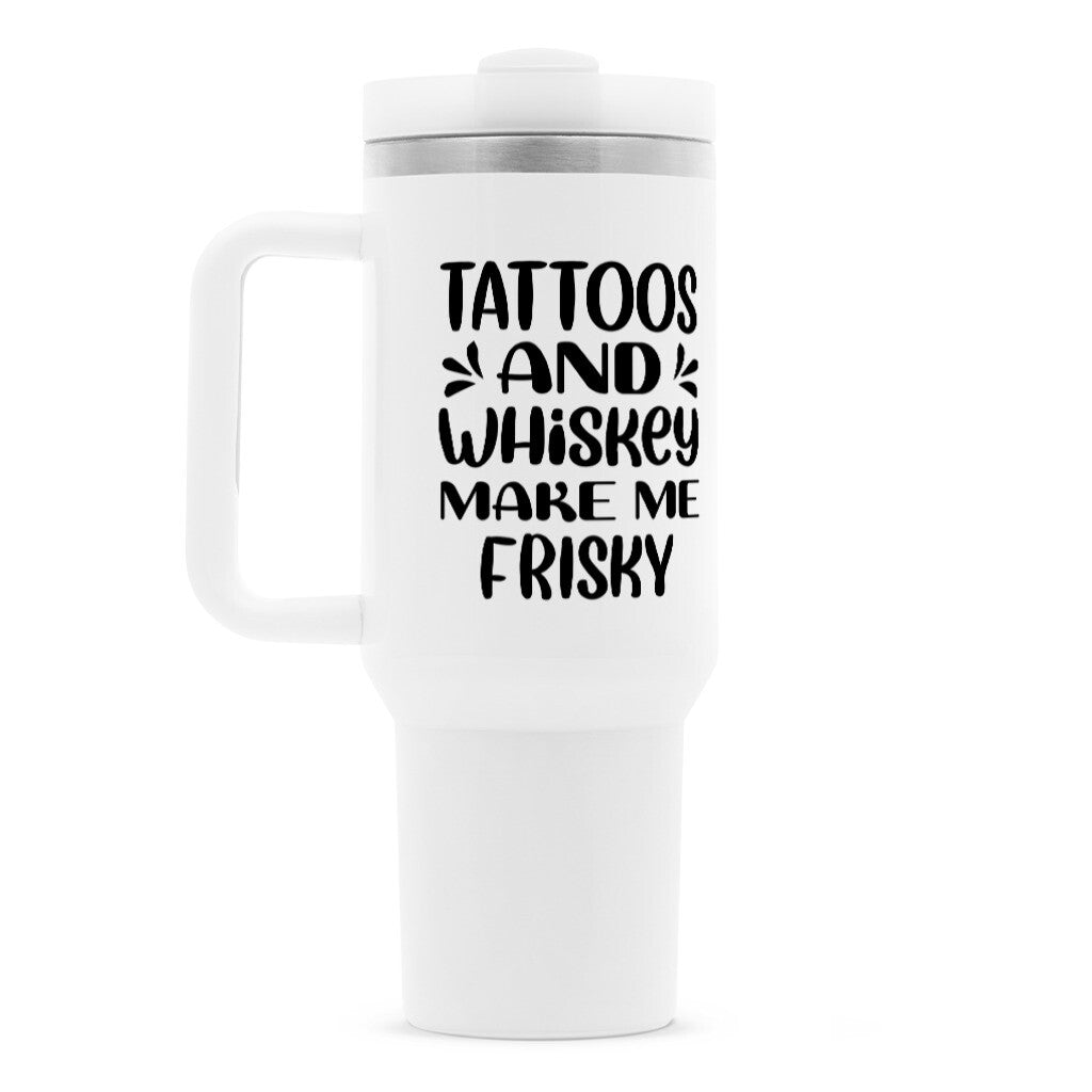 Whiskey - Thermobecher Mug  1200ml Weiß  Tattoo Fashion von inked-mafia.de. Dieses Teil gehört in jeden Kleiderschrank eines inked-rebels! Finde ideale Geschenke für Tätowierte, Tattoofans oder Tätowierer.