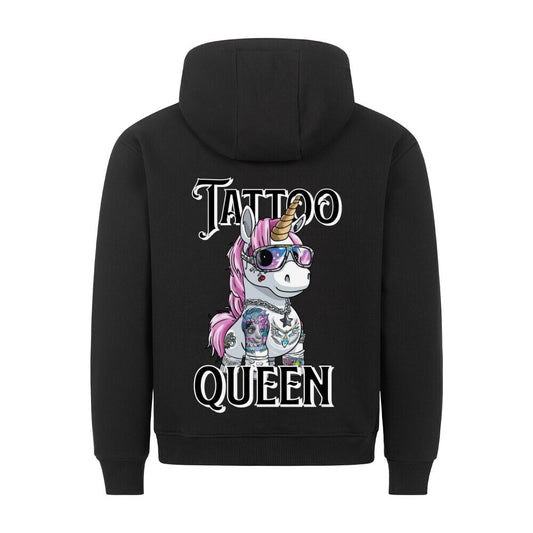 Tattoo Queen - Backprint Hoodie Hoodie  S Schwarz  Tattoo Fashion von inked-mafia.de. Dieses Teil gehört in jeden Kleiderschrank eines inked-rebels! Finde ideale Geschenke für Tätowierte, Tattoofans oder Tätowierer.