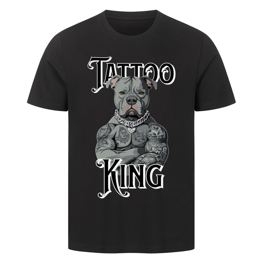 Tattoo King - Premium Shirt T-Shirt  S Schwarz  Tattoo Fashion von inked-mafia.de. Dieses Teil gehört in jeden Kleiderschrank eines inked-rebels! Finde ideale Geschenke für Tätowierte, Tattoofans oder Tätowierer.