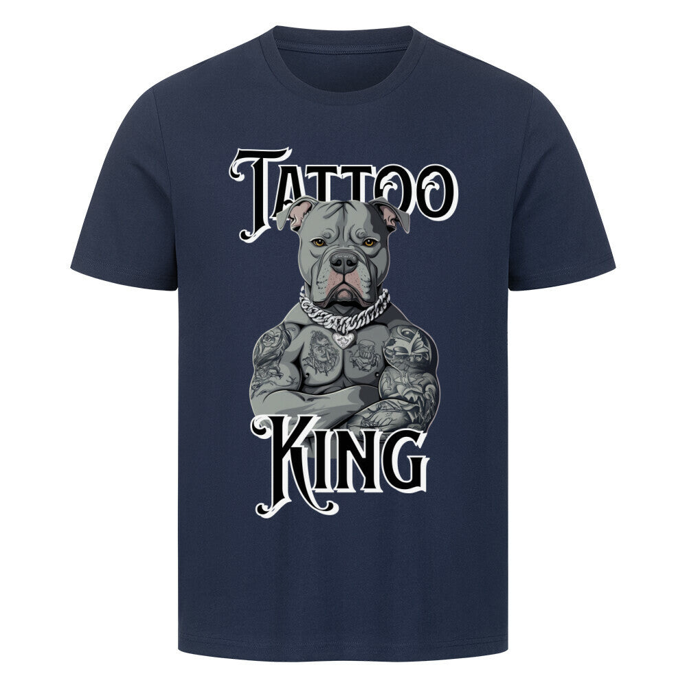 Tattoo King - Premium Shirt T-Shirt  S Navy Blue  Tattoo Fashion von inked-mafia.de. Dieses Teil gehört in jeden Kleiderschrank eines inked-rebels! Finde ideale Geschenke für Tätowierte, Tattoofans oder Tätowierer.