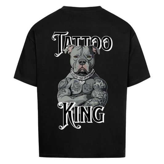 Tattoo King - Heavy Oversized Backprint Shirt T-Shirt  XS Schwarz  Tattoo Fashion von inked-mafia.de. Dieses Teil gehört in jeden Kleiderschrank eines inked-rebels! Finde ideale Geschenke für Tätowierte, Tattoofans oder Tätowierer.