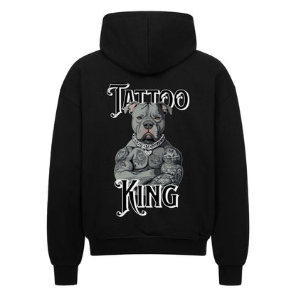 Tattoo King - Heavy Oversized Backprint Zipper Hoodie  S Schwarz  Tattoo Fashion von inked-mafia.de. Dieses Teil gehört in jeden Kleiderschrank eines inked-rebels! Finde ideale Geschenke für Tätowierte, Tattoofans oder Tätowierer.