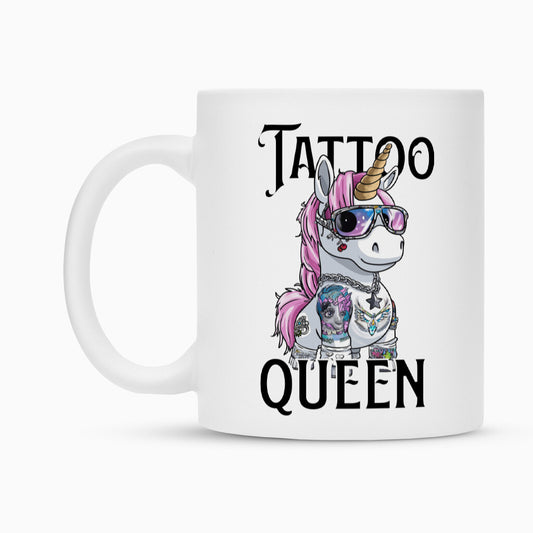 Tattoo Queen - Tasse Mug  300ml Weiß  Tattoo Fashion von inked-mafia.de. Dieses Teil gehört in jeden Kleiderschrank eines inked-rebels! Finde ideale Geschenke für Tätowierte, Tattoofans oder Tätowierer.