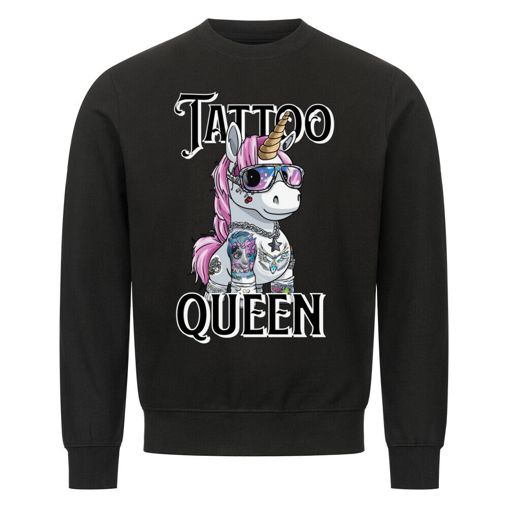 Tattoo Queen - Sweatshirt Sweatshirt  S Schwarz  Tattoo Fashion von inked-mafia.de. Dieses Teil gehört in jeden Kleiderschrank eines inked-rebels! Finde ideale Geschenke für Tätowierte, Tattoofans oder Tätowierer.