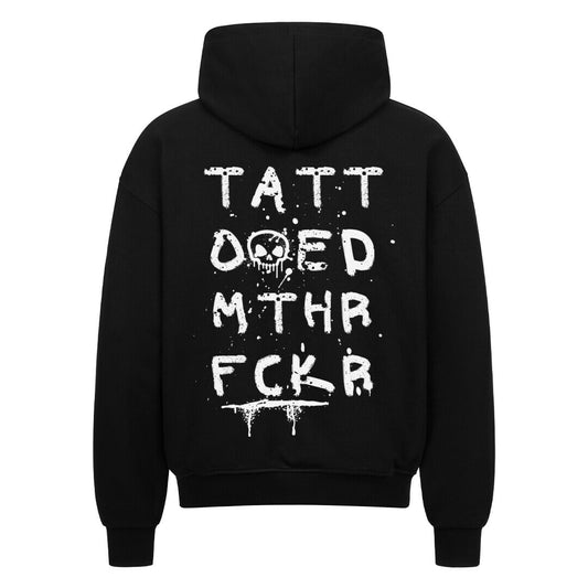 Mthrfckr - Heavy Oversized Backprint Zipper Hoodie  S Schwarz  Tattoo Fashion von inked-mafia.de. Dieses Teil gehört in jeden Kleiderschrank eines inked-rebels! Finde ideale Geschenke für Tätowierte, Tattoofans oder Tätowierer.