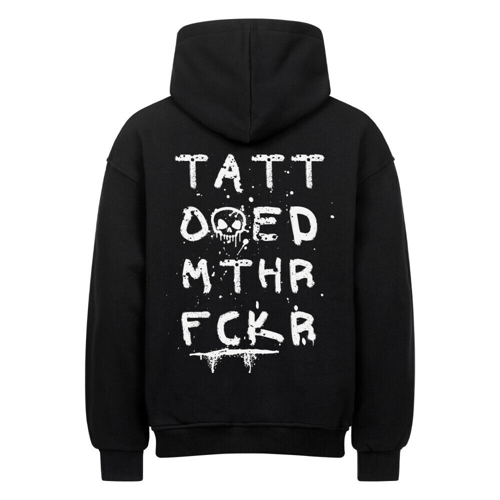 Mthrfckr - Heavy Oversized Backprint Hoodie Hoodie  XS Schwarz  Tattoo Fashion von inked-mafia.de. Dieses Teil gehört in jeden Kleiderschrank eines inked-rebels! Finde ideale Geschenke für Tätowierte, Tattoofans oder Tätowierer.