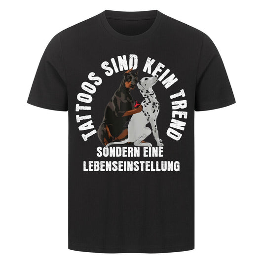 Lebenseinstellung - Premium Shirt T-Shirt  S Schwarz  Tattoo Fashion von inked-mafia.de. Dieses Teil gehört in jeden Kleiderschrank eines inked-rebels! Finde ideale Geschenke für Tätowierte, Tattoofans oder Tätowierer.