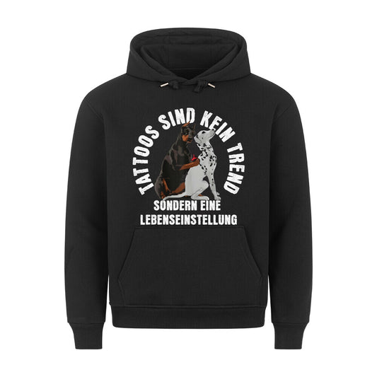 Lebenseinstellung - Hoodie Hoodie  S Schwarz  Tattoo Fashion von inked-mafia.de. Dieses Teil gehört in jeden Kleiderschrank eines inked-rebels! Finde ideale Geschenke für Tätowierte, Tattoofans oder Tätowierer.