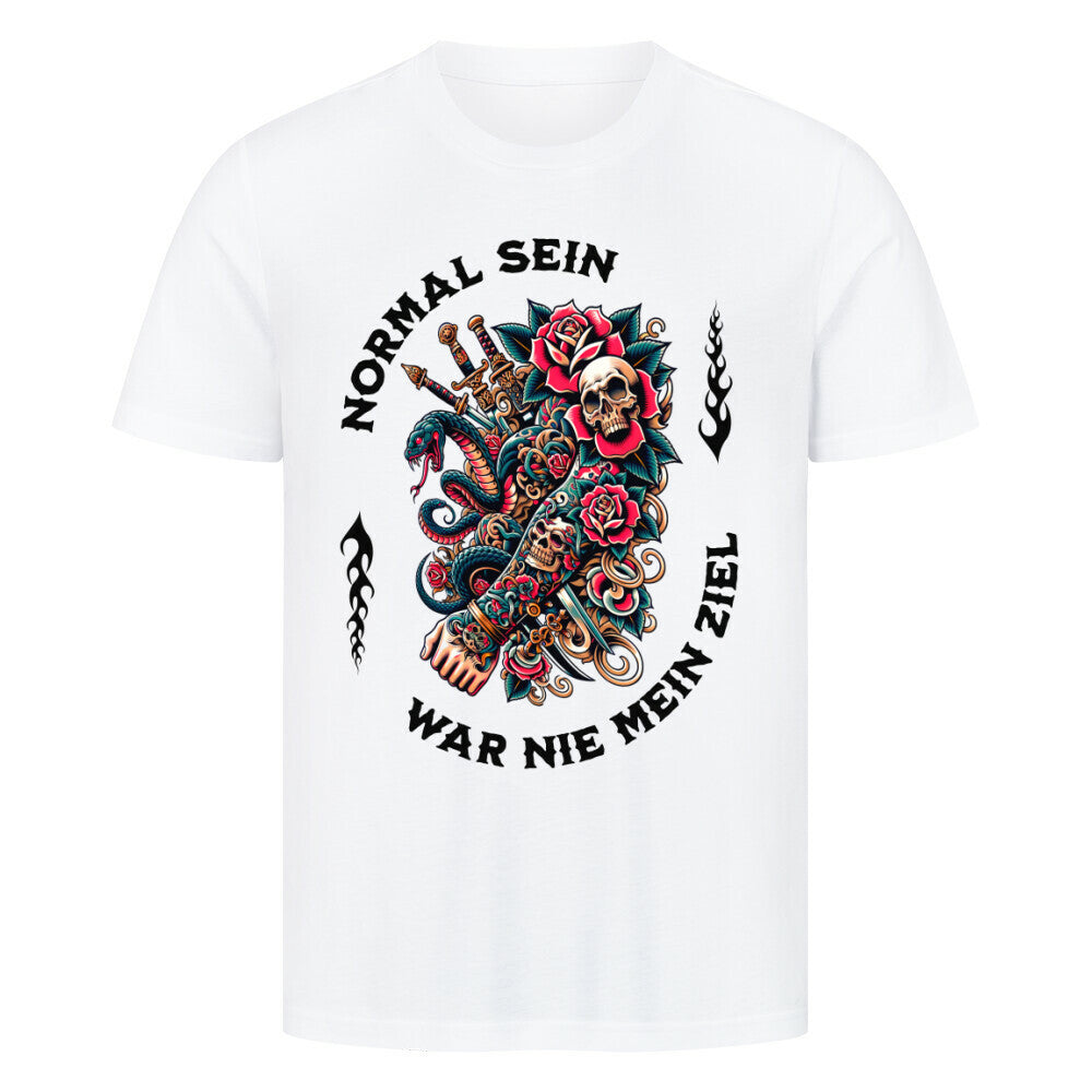 Normal - Premium Shirt T-Shirt  S Weiß  Tattoo Fashion von inked-mafia.de. Dieses Teil gehört in jeden Kleiderschrank eines inked-rebels! Finde ideale Geschenke für Tätowierte, Tattoofans oder Tätowierer.