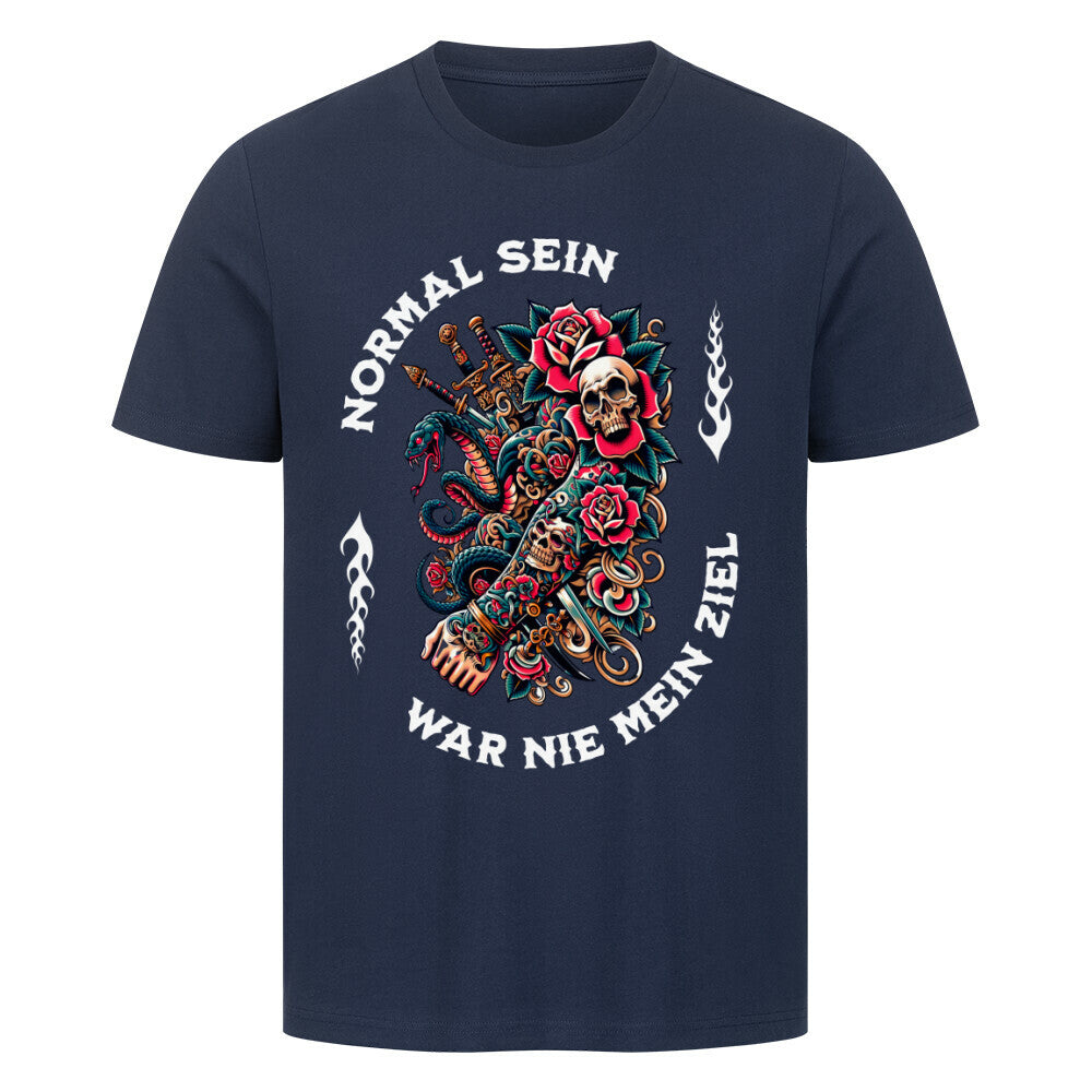 Normal - Premium Shirt T-Shirt  S Navy Blue  Tattoo Fashion von inked-mafia.de. Dieses Teil gehört in jeden Kleiderschrank eines inked-rebels! Finde ideale Geschenke für Tätowierte, Tattoofans oder Tätowierer.