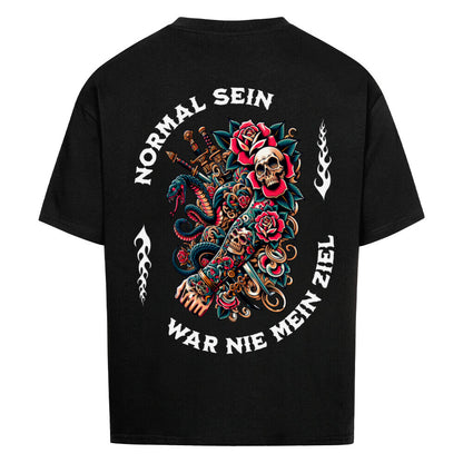 Normal - Heavy Oversized Backprint Shirt T-Shirt  XS Schwarz  Tattoo Fashion von inked-mafia.de. Dieses Teil gehört in jeden Kleiderschrank eines inked-rebels! Finde ideale Geschenke für Tätowierte, Tattoofans oder Tätowierer.