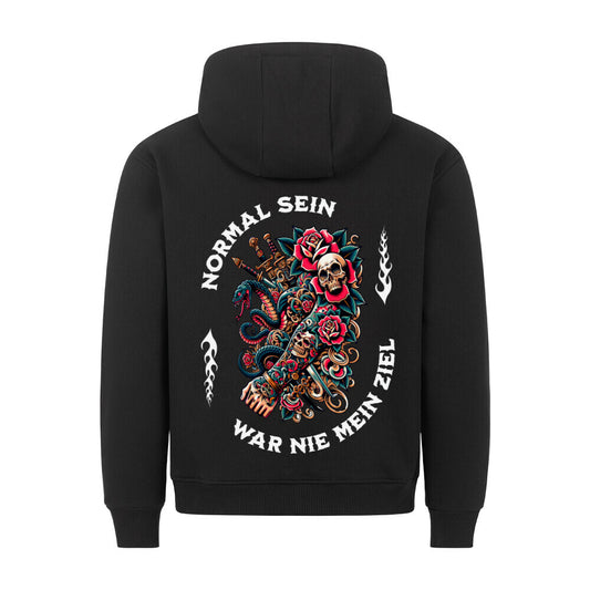 Normal - Backprint Hoodie Hoodie  S Schwarz  Tattoo Fashion von inked-mafia.de. Dieses Teil gehört in jeden Kleiderschrank eines inked-rebels! Finde ideale Geschenke für Tätowierte, Tattoofans oder Tätowierer.