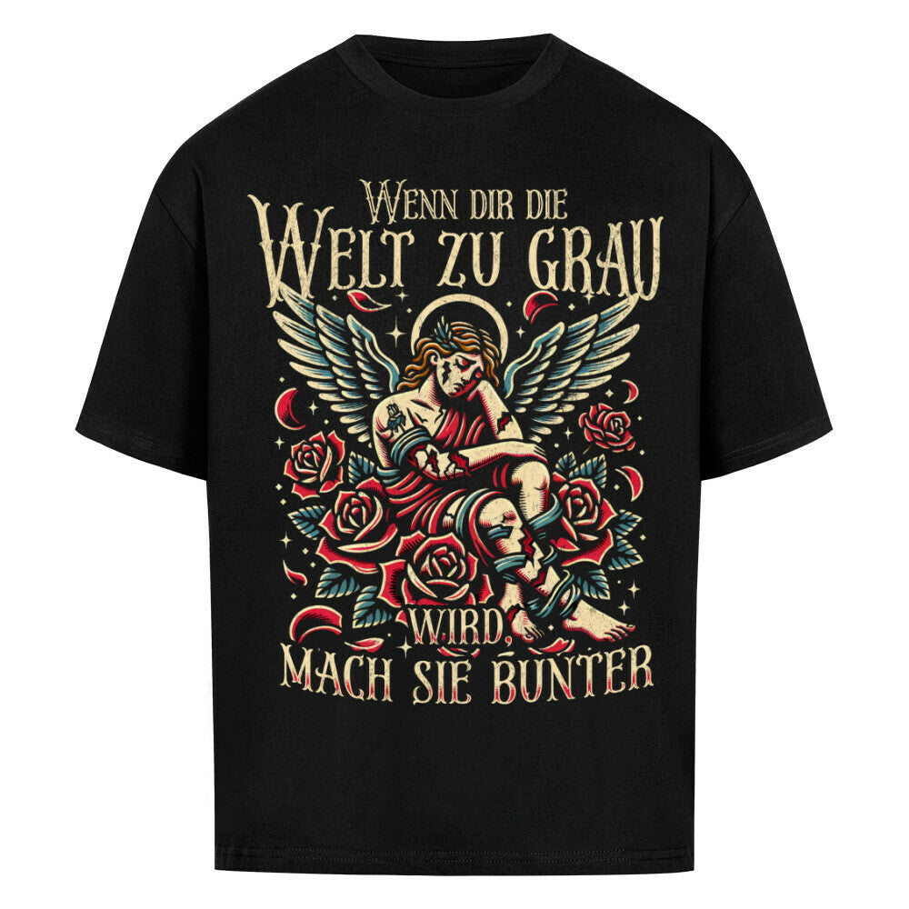 Bunter - Heavy Oversized Shirt T-Shirt  XS Schwarz  Tattoo Fashion von inked-mafia.de. Dieses Teil gehört in jeden Kleiderschrank eines inked-rebels! Finde ideale Geschenke für Tätowierte, Tattoofans oder Tätowierer.