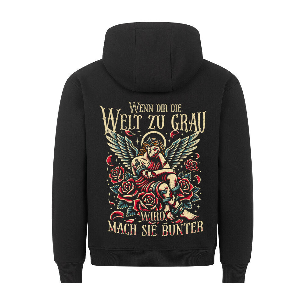 Bunter - Backprint Hoodie Hoodie  S Schwarz  Tattoo Fashion von inked-mafia.de. Dieses Teil gehört in jeden Kleiderschrank eines inked-rebels! Finde ideale Geschenke für Tätowierte, Tattoofans oder Tätowierer.