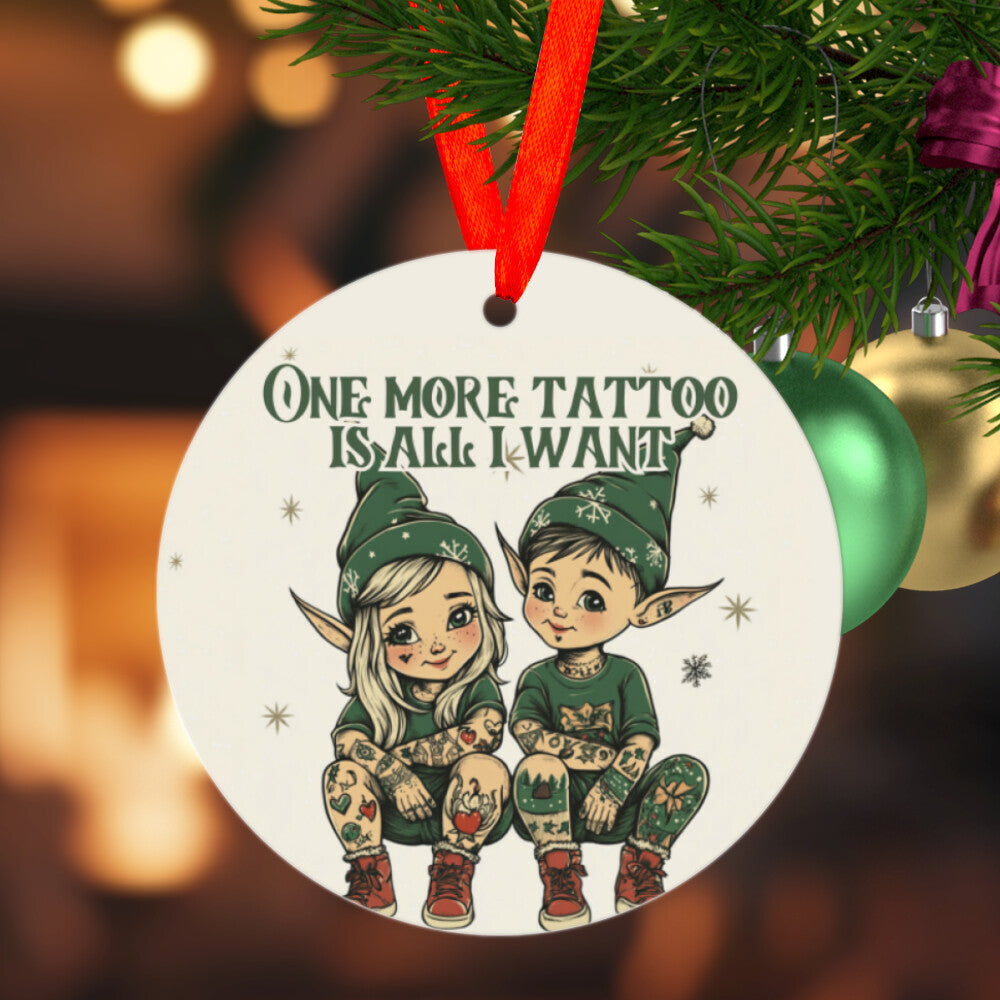 One more tattoo - Christbaumschmuck Mug     Tattoo Fashion von inked-mafia.de. Dieses Teil gehört in jeden Kleiderschrank eines inked-rebels! Finde ideale Geschenke für Tätowierte, Tattoofans oder Tätowierer.