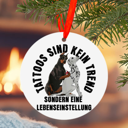 Lebenseinstellung - Christbaumschmuck Mug     Tattoo Fashion von inked-mafia.de. Dieses Teil gehört in jeden Kleiderschrank eines inked-rebels! Finde ideale Geschenke für Tätowierte, Tattoofans oder Tätowierer.