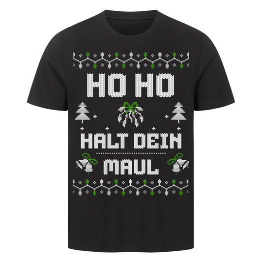 Ho Ho - Unisex Weihnachtsshirt T-Shirt S Schwarz Tattoo Fashion von inked-mafia.de. Dieses Teil gehört in jeden Kleiderschrank eines inked-rebels! Finde ideale Geschenke für Tätowierte, Tattoofans oder Tätowierer.