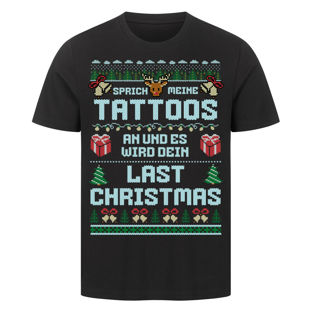 Last Christmas - Unisex Weihnachtsshirt T-Shirt S Schwarz Tattoo Fashion von inked-mafia.de. Dieses Teil gehört in jeden Kleiderschrank eines inked-rebels! Finde ideale Geschenke für Tätowierte, Tattoofans oder Tätowierer.