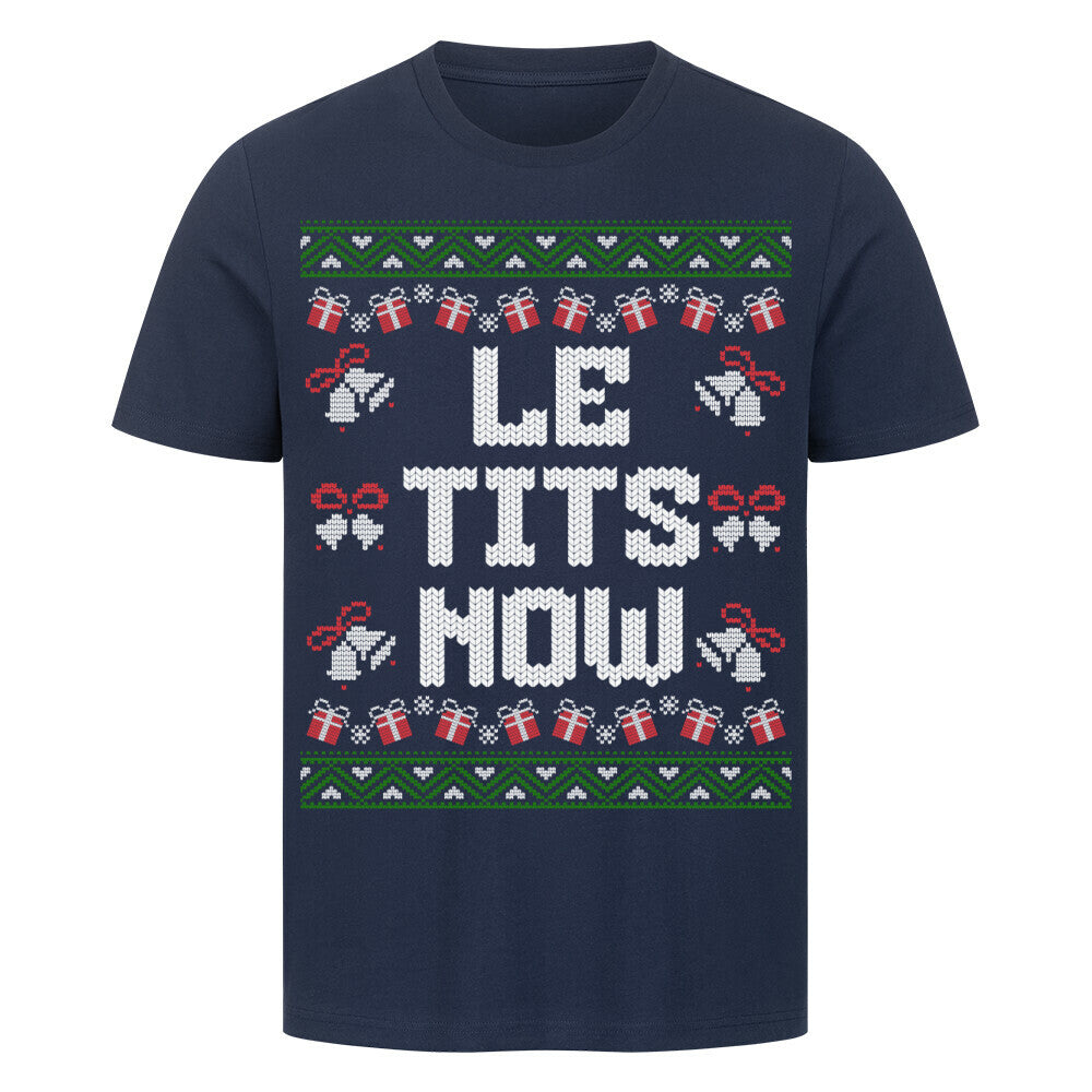 LETITSNOW - Unisex Weihnachtsshirt T-Shirt S Navy Blue Tattoo Fashion von inked-mafia.de. Dieses Teil gehört in jeden Kleiderschrank eines inked-rebels! Finde ideale Geschenke für Tätowierte, Tattoofans oder Tätowierer.