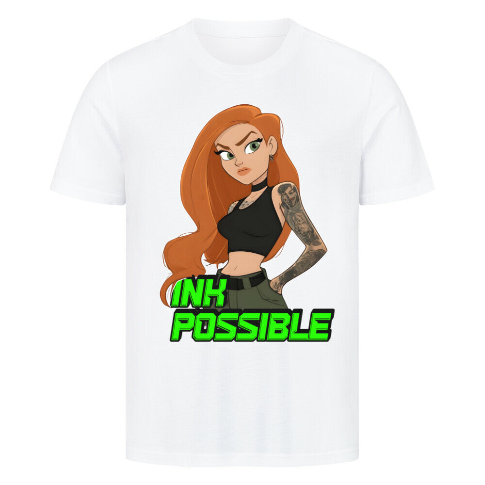 Ink Possible - Premium Shirt T-Shirt S Weiß Tattoo Fashion von inked-mafia.de. Dieses Teil gehört in jeden Kleiderschrank eines inked-rebels! Finde ideale Geschenke für Tätowierte, Tattoofans oder Tätowierer.