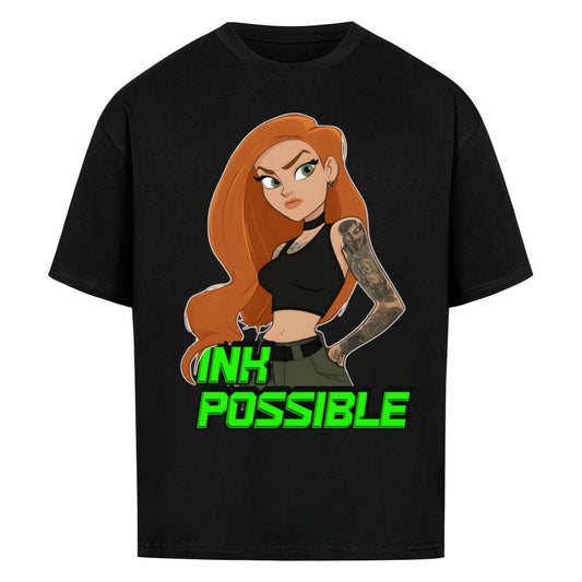 Ink Possible - Heavy Oversized Shirt T-Shirt XS Schwarz Tattoo Fashion von inked-mafia.de. Dieses Teil gehört in jeden Kleiderschrank eines inked-rebels! Finde ideale Geschenke für Tätowierte, Tattoofans oder Tätowierer.