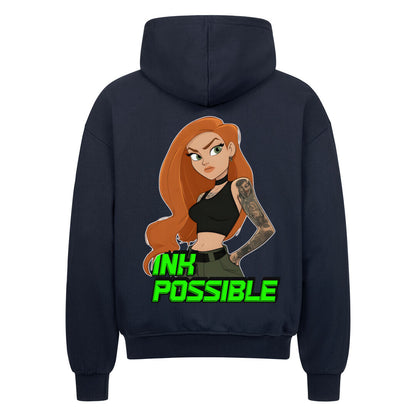 Ink Possible - Heavy Oversized Backprint Zipper Hoodie S Navy Blue Tattoo Fashion von inked-mafia.de. Dieses Teil gehört in jeden Kleiderschrank eines inked-rebels! Finde ideale Geschenke für Tätowierte, Tattoofans oder Tätowierer.