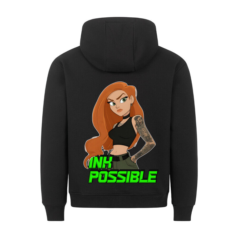 Ink Possible - Backprint Hoodie Hoodie S Schwarz Tattoo Fashion von inked-mafia.de. Dieses Teil gehört in jeden Kleiderschrank eines inked-rebels! Finde ideale Geschenke für Tätowierte, Tattoofans oder Tätowierer.