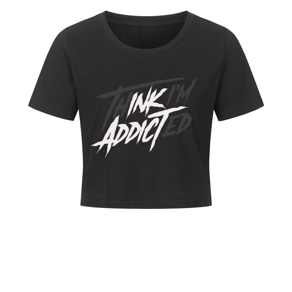 Ink Addict - Damen Crop Top T-Shirt XS Schwarz Tattoo Fashion von inked-mafia.de. Dieses Teil gehört in jeden Kleiderschrank eines inked-rebels! Finde ideale Geschenke für Tätowierte, Tattoofans oder Tätowierer.