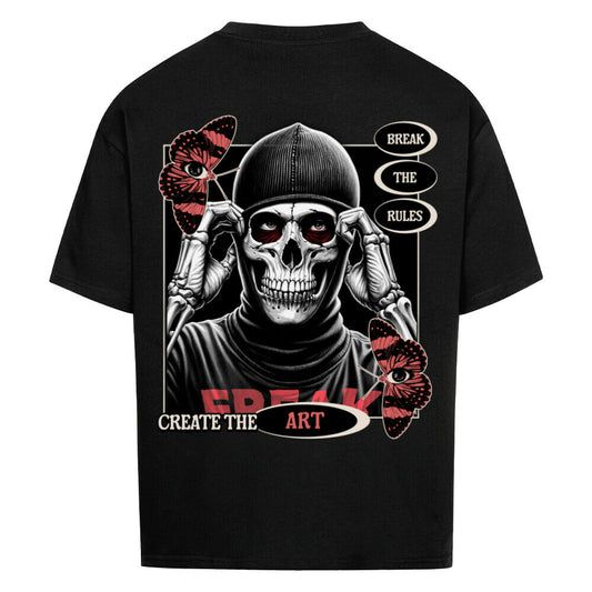 Break the rules - Heavy Oversized Backprint Shirt T-Shirt XS Schwarz Tattoo Fashion von inked-mafia.de. Dieses Teil gehört in jeden Kleiderschrank eines inked-rebels! Finde ideale Geschenke für Tätowierte, Tattoofans oder Tätowierer.