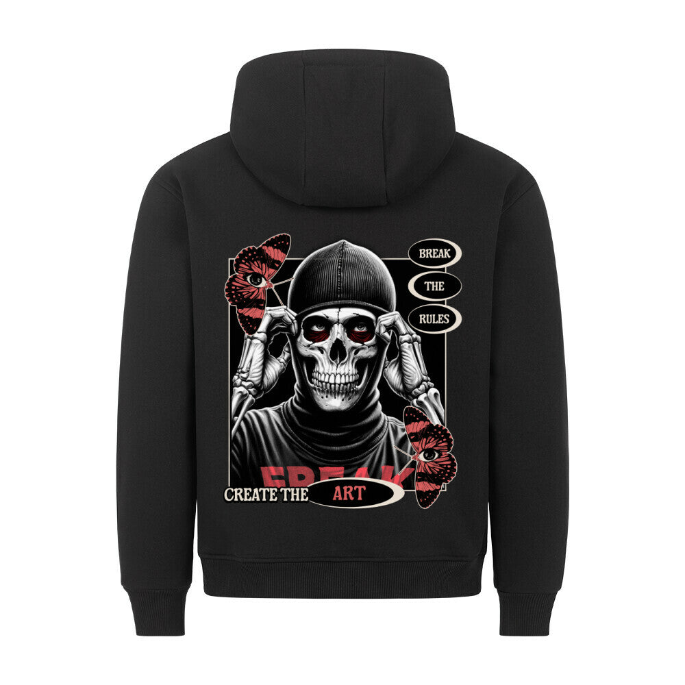 Break the rules - Backprint Hoodie Hoodie S Schwarz Tattoo Fashion von inked-mafia.de. Dieses Teil gehört in jeden Kleiderschrank eines inked-rebels! Finde ideale Geschenke für Tätowierte, Tattoofans oder Tätowierer.